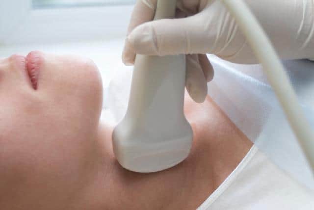 Ultrasound examination of the thyroid gland