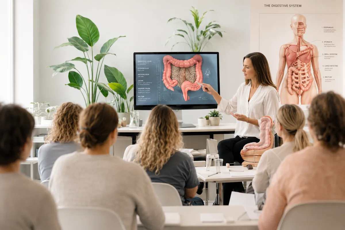 Woman studying holistic health and planning her future career in colon hydrotherapy.
